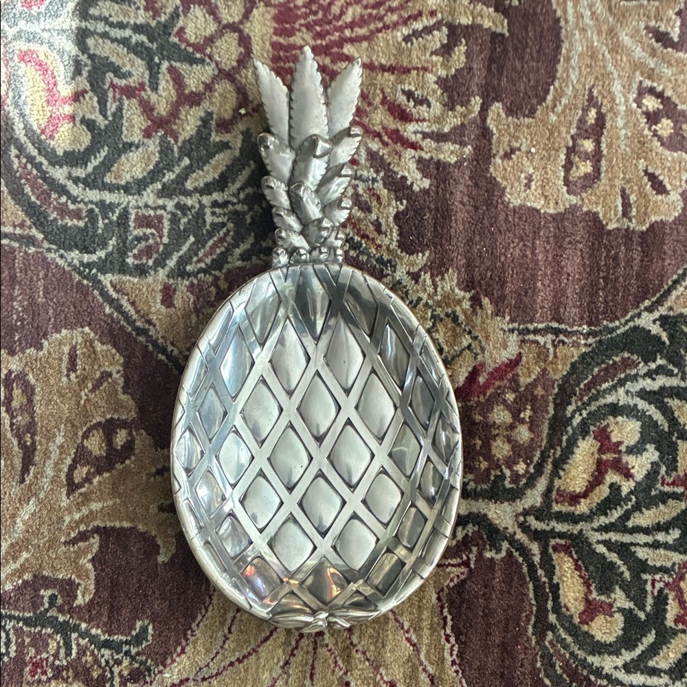Silver Pineapple Decorative Dish